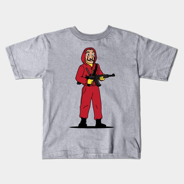 Dali Casa de Papel Money Heist Kids T-Shirt by vo_maria